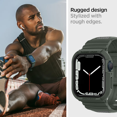 Spigen כיסוי+רצועה ל-Apple Watch Series (45mm / 44mm) – Rugged Armor Pro